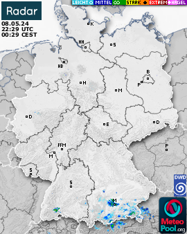 Niederschlagsradar(Wetterradar) für Deutschland