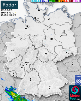 Niederschlagsradar(Wetterradar) für Deutschland