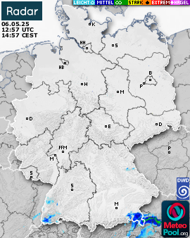 Niederschlagsradar(Wetterradar) für Deutschland