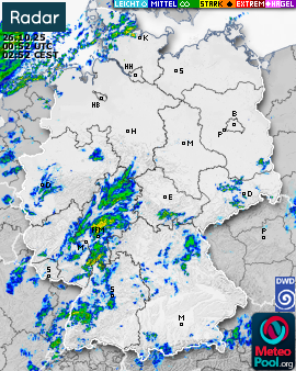 WetterRadar / RegenRadar für Deutschland
