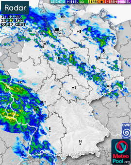 WetterRadar / RegenRadar für Deutschland
