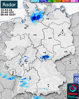 WetterRadar / RegenRadar für Deutschland