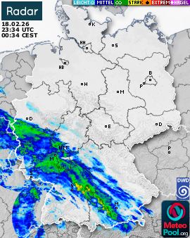 WetterRadar / RegenRadar für Deutschland