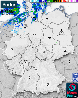 WetterRadar / RegenRadar für Deutschland