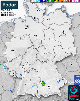 WetterRadar / RegenRadar für Deutschland