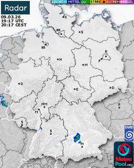 WetterRadar / RegenRadar für Deutschland