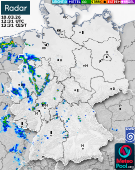 WetterRadar / RegenRadar für Deutschland