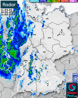 WetterRadar / RegenRadar für Deutschland