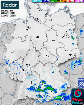 WetterRadar / RegenRadar für Deutschland