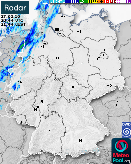 WetterRadar / RegenRadar für Deutschland