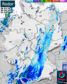 WetterRadar / RegenRadar für Deutschland
