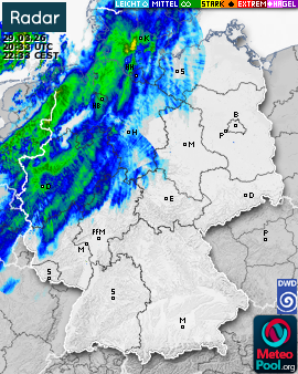 WetterRadar / RegenRadar für Deutschland