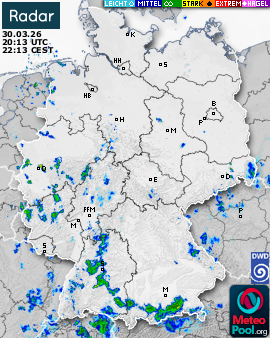WetterRadar / RegenRadar für Deutschland