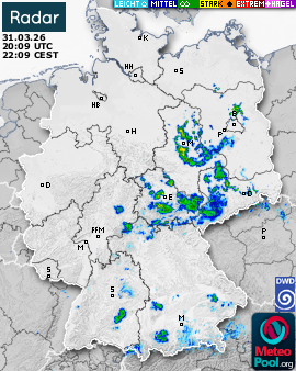 WetterRadar / RegenRadar für Deutschland