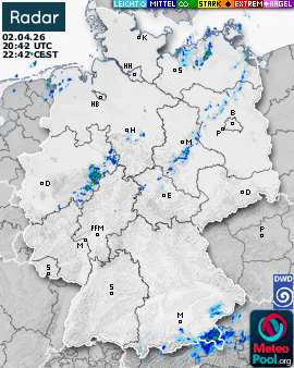 WetterRadar / RegenRadar für Deutschland