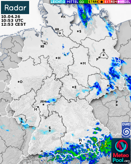 WetterRadar / RegenRadar für Deutschland