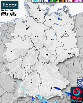WetterRadar / RegenRadar für Deutschland