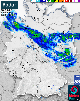 WetterRadar / RegenRadar für Deutschland