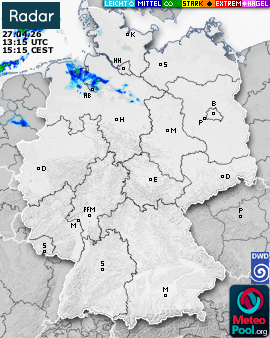 WetterRadar / RegenRadar für Deutschland