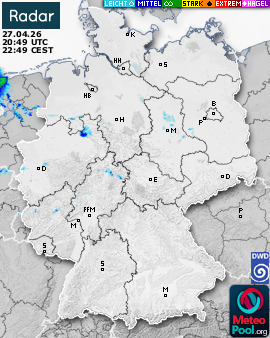 WetterRadar / RegenRadar für Deutschland