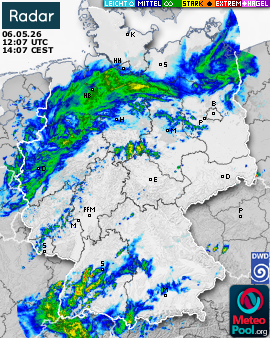 WetterRadar / RegenRadar für Deutschland