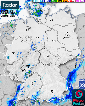 WetterRadar / RegenRadar für Deutschland