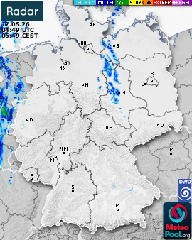 WetterRadar / RegenRadar für Deutschland