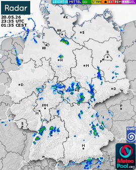 WetterRadar / RegenRadar für Deutschland