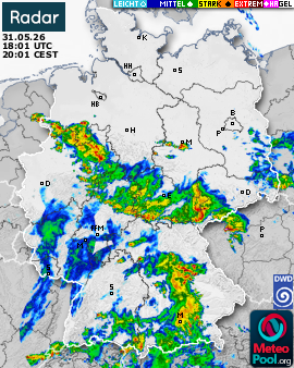 WetterRadar / RegenRadar für Deutschland