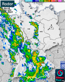 WetterRadar / RegenRadar für Deutschland