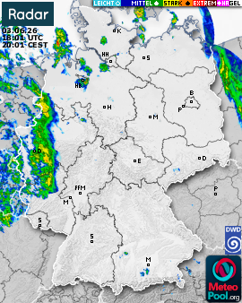 WetterRadar / RegenRadar für Deutschland