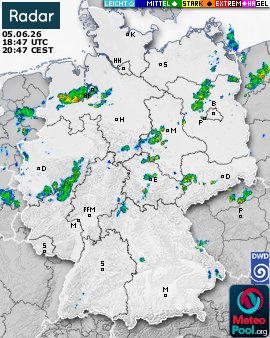 WetterRadar / RegenRadar für Deutschland