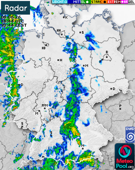 WetterRadar / RegenRadar für Deutschland