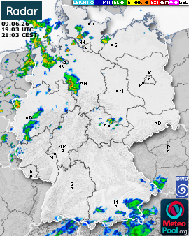 WetterRadar / RegenRadar für Deutschland