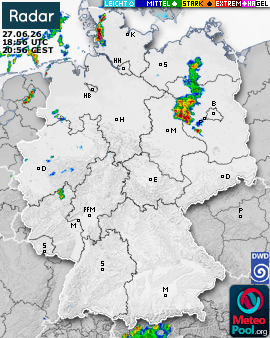 WetterRadar / RegenRadar für Deutschland