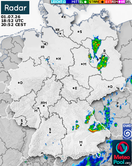 WetterRadar / RegenRadar für Deutschland