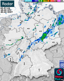 WetterRadar / RegenRadar für Deutschland