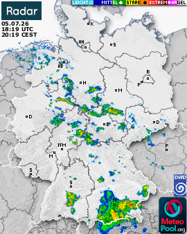 WetterRadar / RegenRadar für Deutschland