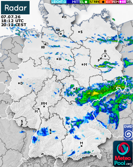 WetterRadar / RegenRadar für Deutschland