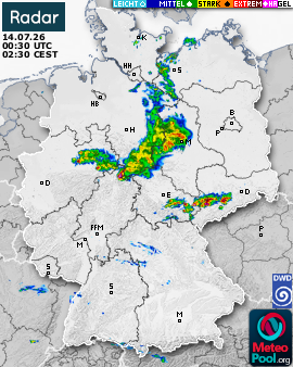 WetterRadar / RegenRadar für Deutschland