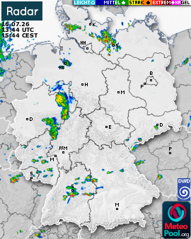 WetterRadar / RegenRadar für Deutschland