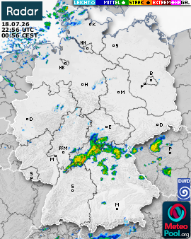 WetterRadar / RegenRadar für Deutschland