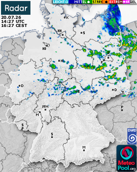 WetterRadar / RegenRadar für Deutschland