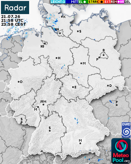 WetterRadar / RegenRadar für Deutschland