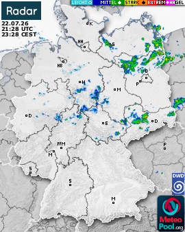 WetterRadar / RegenRadar für Deutschland
