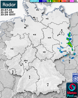 WetterRadar / RegenRadar für Deutschland
