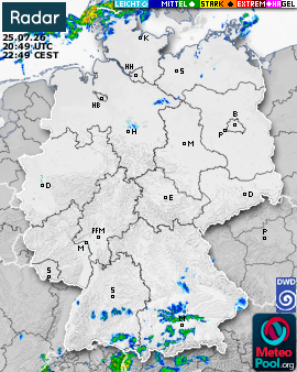 WetterRadar / RegenRadar für Deutschland