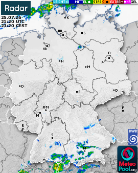 WetterRadar / RegenRadar für Deutschland