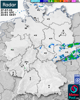 WetterRadar / RegenRadar für Deutschland
