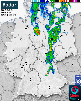 WetterRadar / RegenRadar für Deutschland
